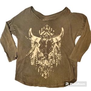 Miss Me Quarter Sleev Shirt sz S